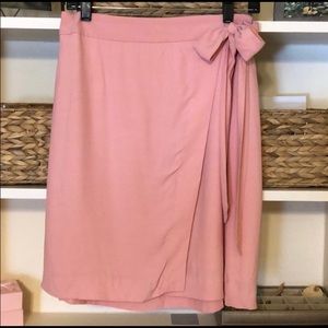 NWOT Ann Taylor Loft Pink Wrap Skirt